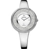 Swarovski Crystalline Pure silver women's watch with crystal-set bezel and silver dial