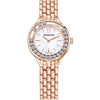 Swarovski Lovely Crystals Mini rose gold women's watch with white dial and crystal-set bezel
