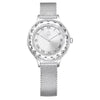 Swarovski Octea Nova silver steel women's watch with sapphire glass bezel and silver dial