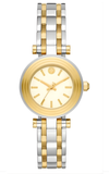 Tory Burch TBW9013 women's watch with two-tone gold and silver bracelet and ivory dial