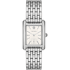 Tory Burch The Eleanor women's stainless steel bracelet watch with 25mm rectangular case and silver dial