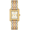 Tory Burch Eleanor tri-tone stainless steel women's watch with white dial and Roman numerals