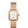 Tory Burch Robinson rose gold stainless steel women's watch with rectangular dial and matching bracelet strap