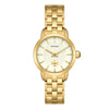 Tory Burch TBW1053 gold watch with beige pattern dial and gold stainless steel bracelet