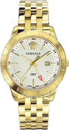 Versace Univers gold tone men's watch with white dial and gold steel bracelet