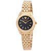 Versace Greca Time Lady gold-tone watch with black dial and bracelet