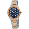 Versace Hellenyium GMT blue dial two-tone watch with rose gold and stainless steel bracelet