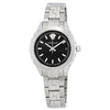 Versace Hellenyium black dial ladies watch with stainless steel case and bracelet