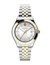 Versace Hellenyium two-tone silver and gold watch with white dial and date window