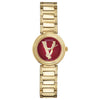 Versace Virtus gold mini women's watch with red dial and Medusa logo